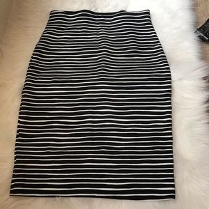 Loft Stripe Pencil Skirt